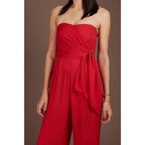 Red Strapless Jumpsuit Size S